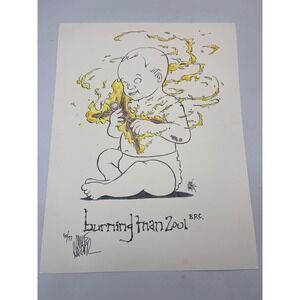 Burning Man 2001 Mike Harper Signed‎ Poster #40/77 RARE
